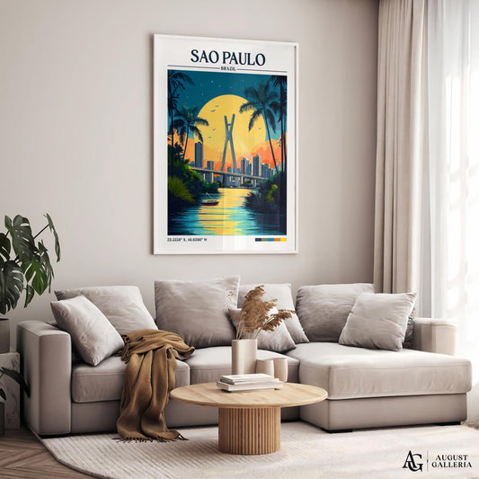 São Paulo Retro Travel Print