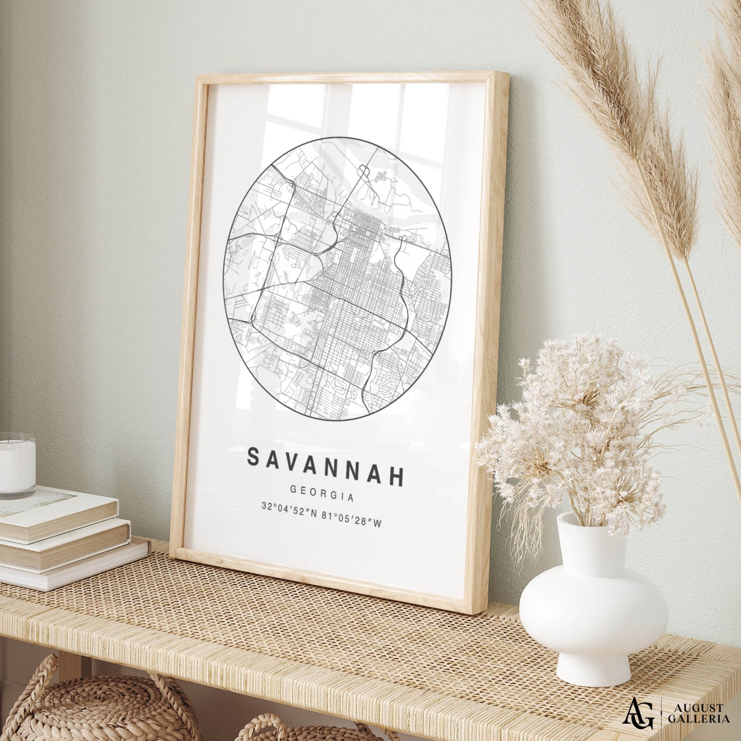 Savannah Minimalist Map