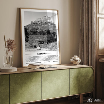 Sedona Black & White City Print