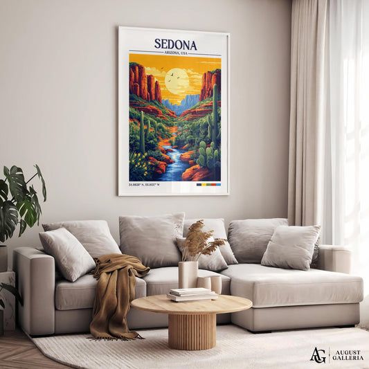 Sedona Arizona Retro Travel Print