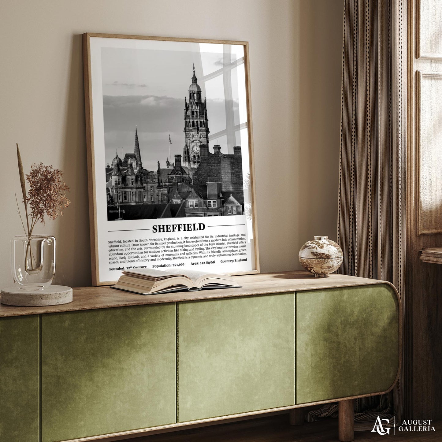 Sheffield Black & White City Print