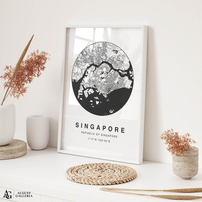 Singapore Minimalist Map