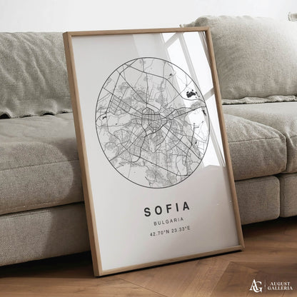Sofia Minimalist Map