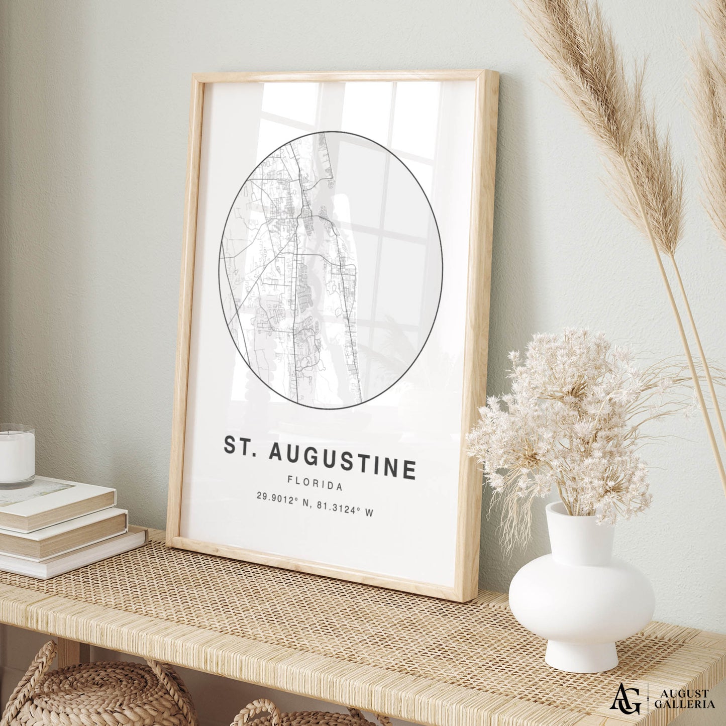 St. Augustine Minimalist Map