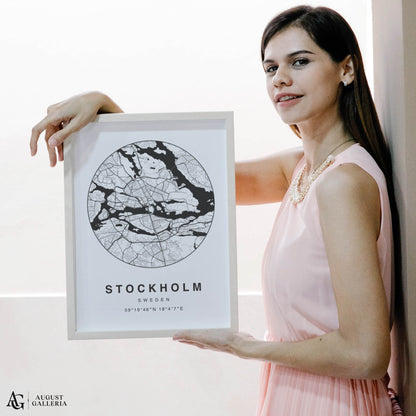 Stockholm Minimalist Map