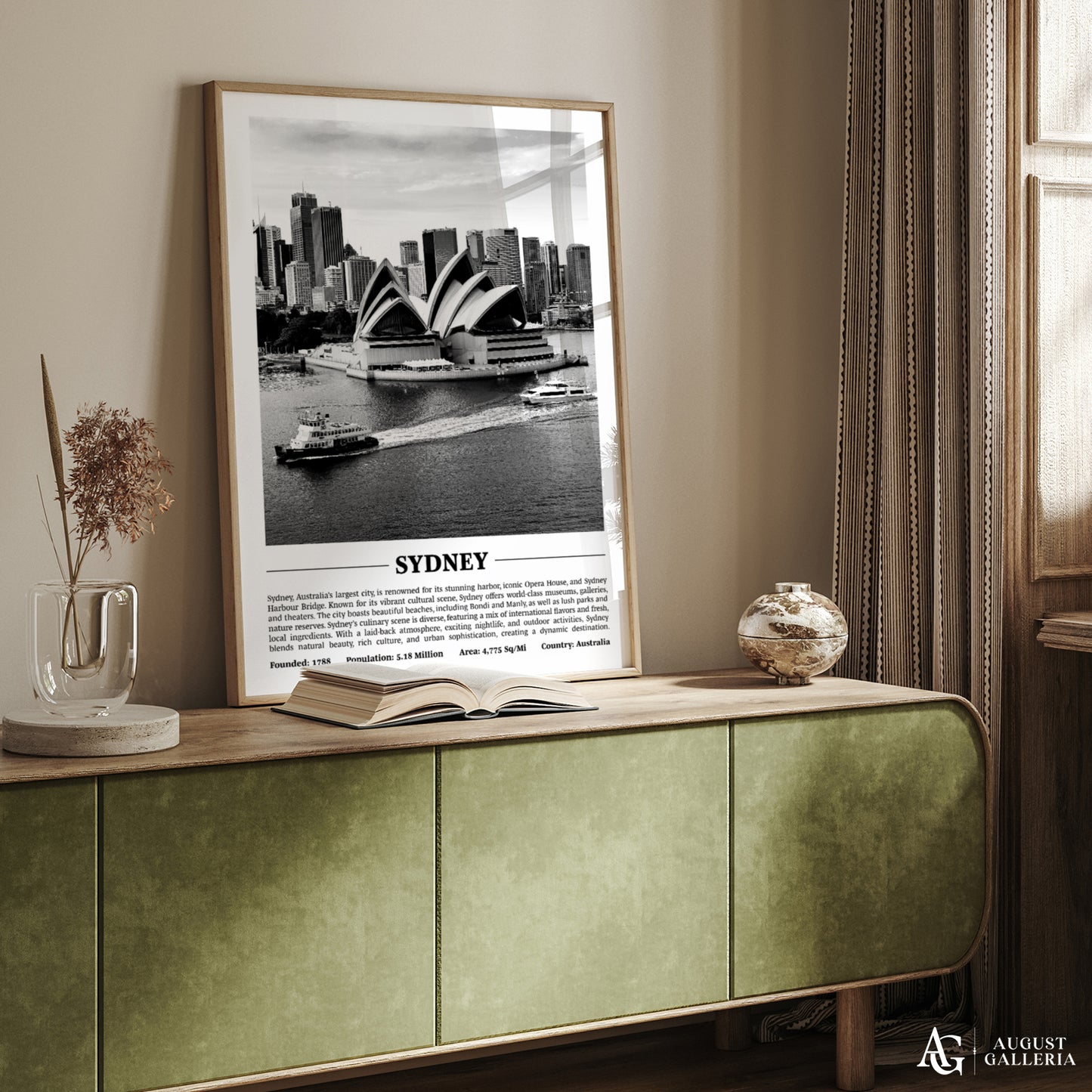 Sydney Black & White City Print