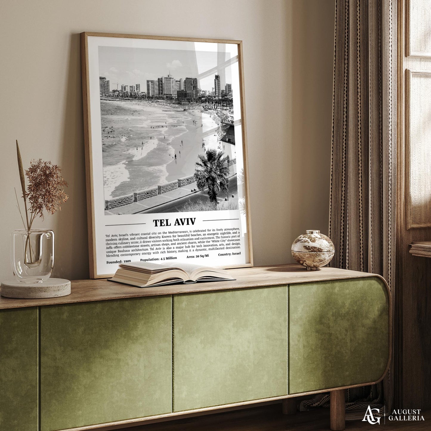 Tel Aviv Black & White City Print