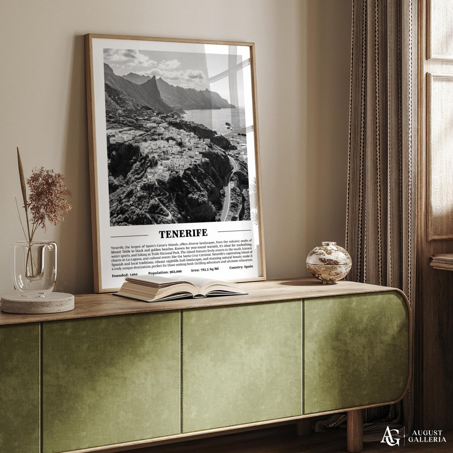 Tenerife Black & White City Print