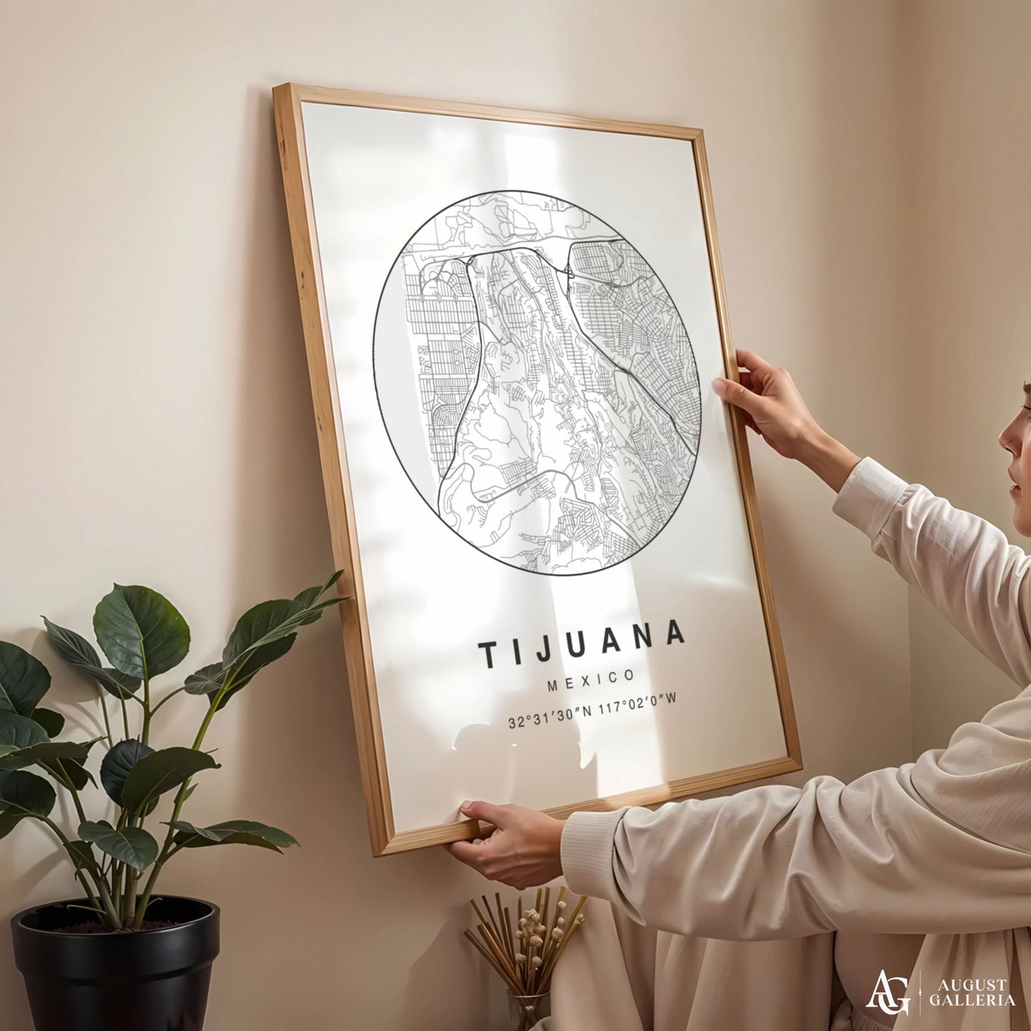 Tijuana Minimalist Map