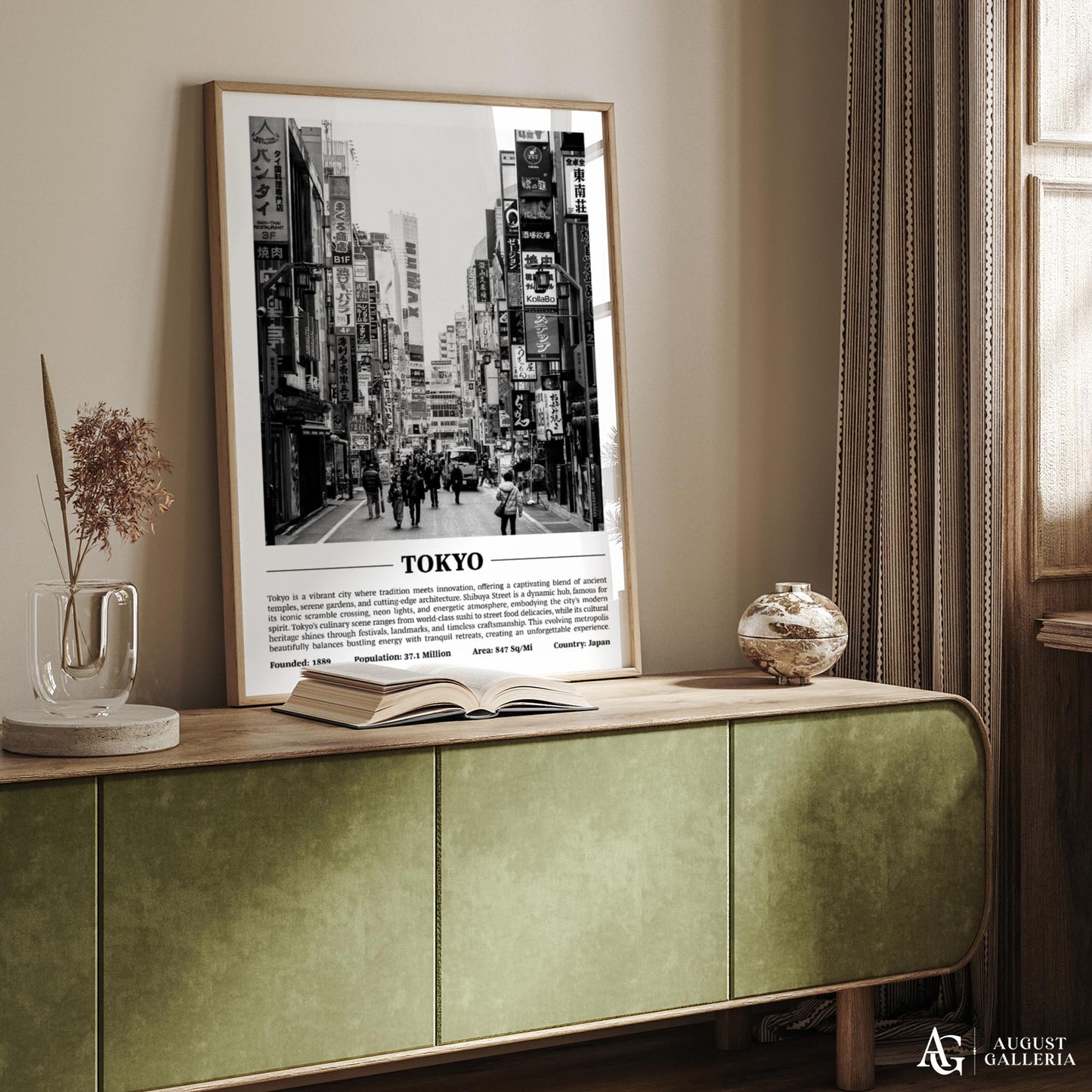 Tokyo Black & White City Print