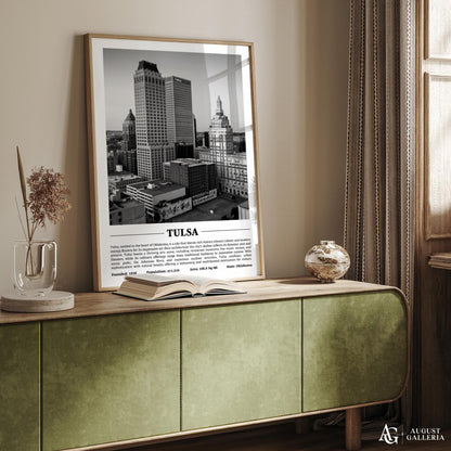 Tulsa Black & White City Print