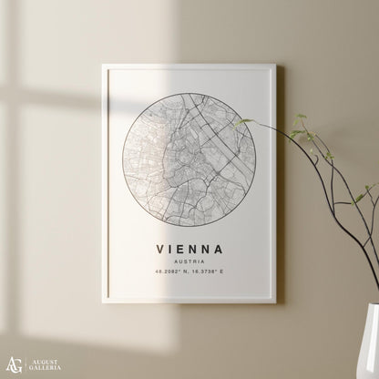 Vienna Minimalist Map