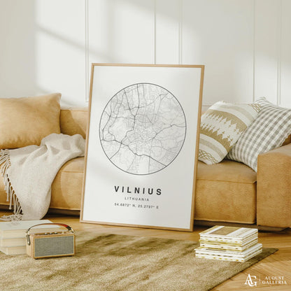Vilnius Minimalist Map