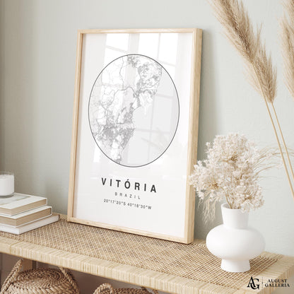 Vitória Minimalist Map