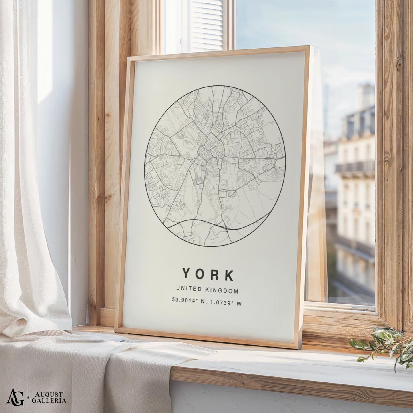 York Minimalist Map