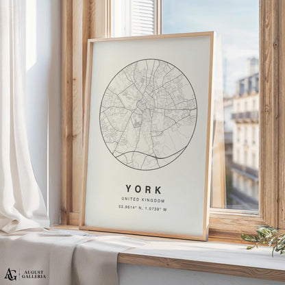 York Minimalist Map