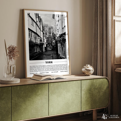 York Black & White City Print