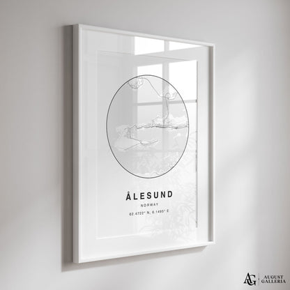 Alesund Minimalist Map