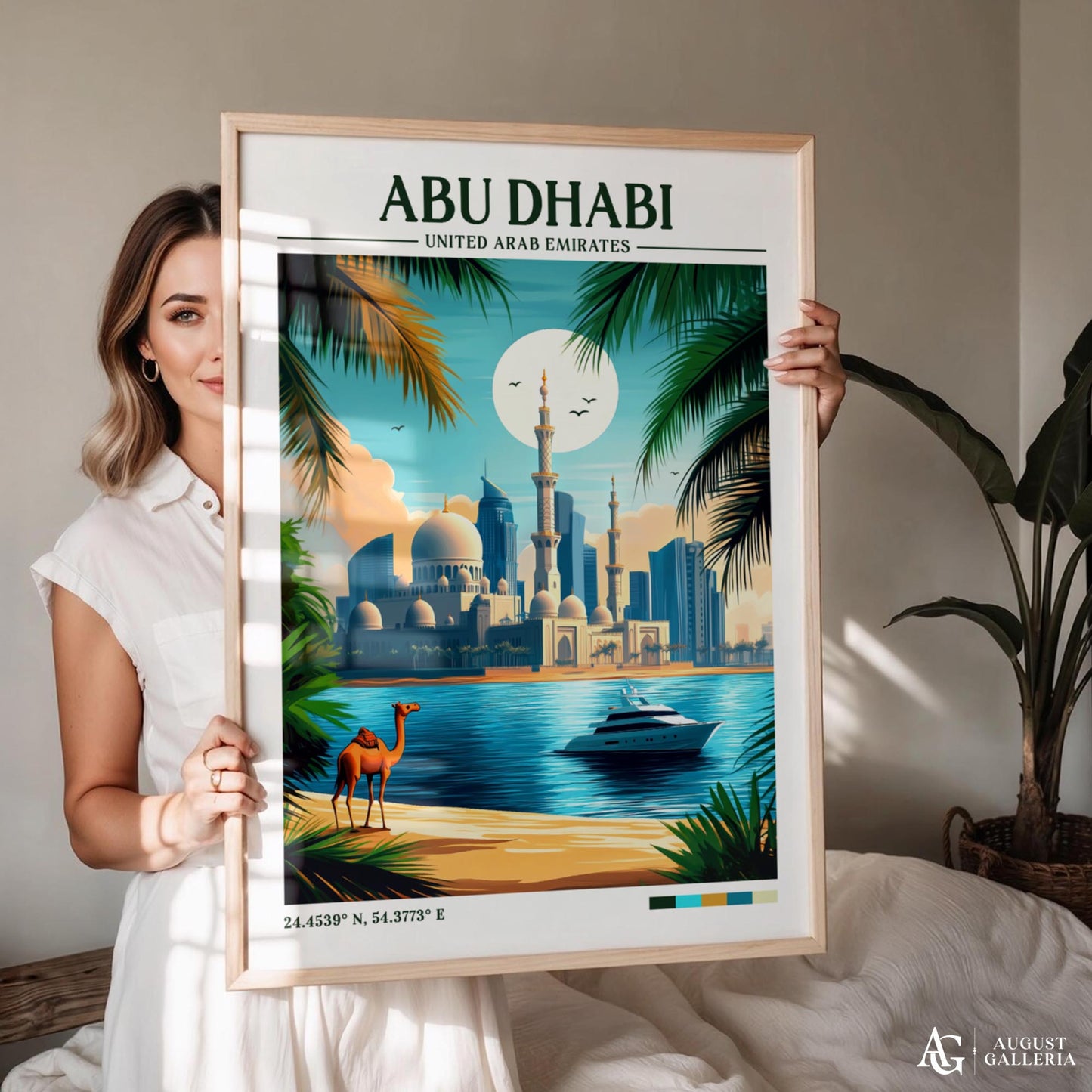 Abu Dhabi Retro Travel Print