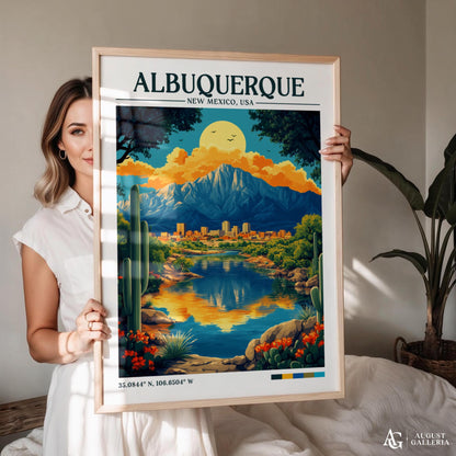Albuquerque New Mexico Retro Travel Print