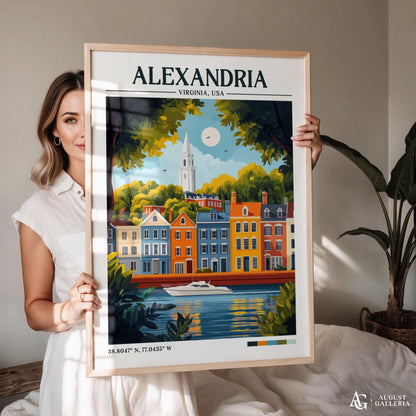 Alexandria Virginia Retro Travel Print