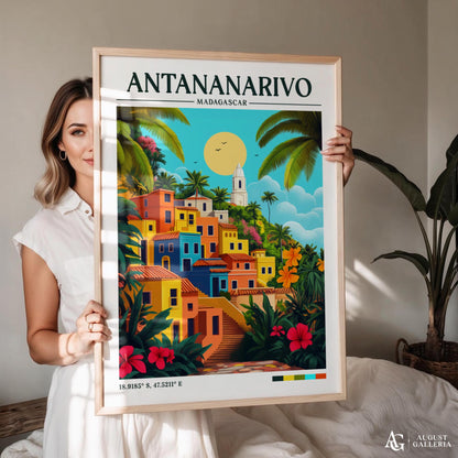 Antananarivo Madagascar Retro Travel Print