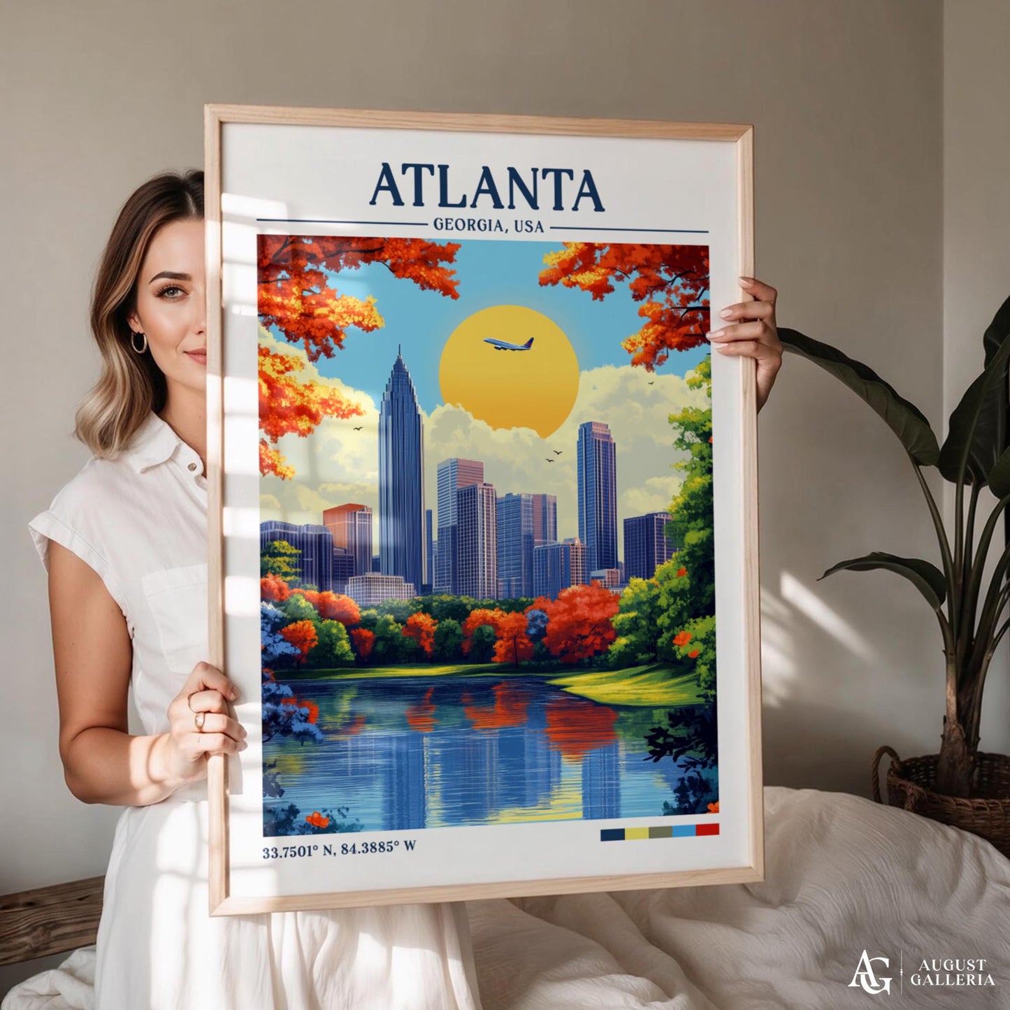 Atlanta Georgia Retro Travel Print