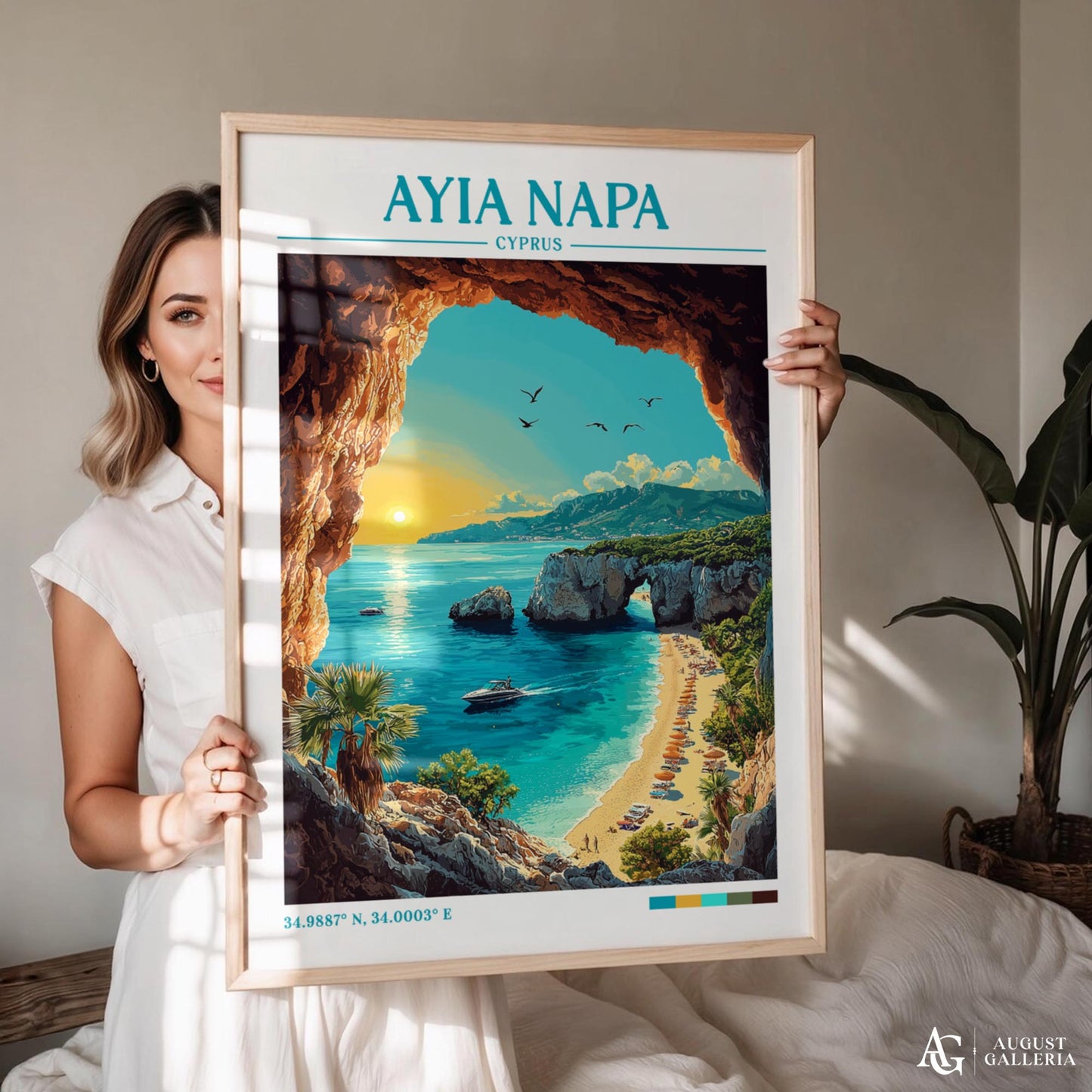 Ayia Napa Retro Travel Print