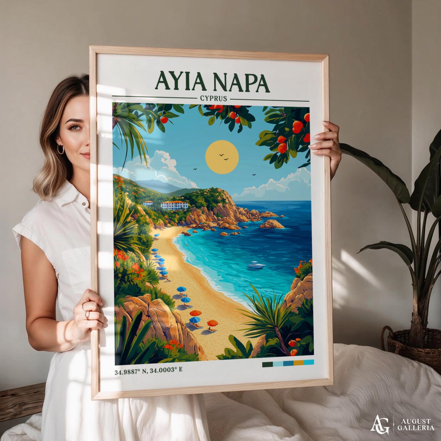 Ayia Napa Retro Travel Print