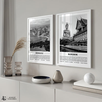 Bangkok Black & White City Print