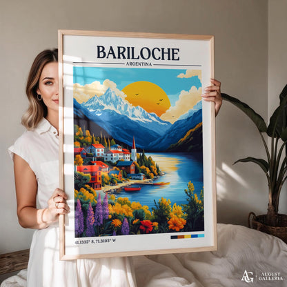 Bariloche Argentina Retro Travel Print