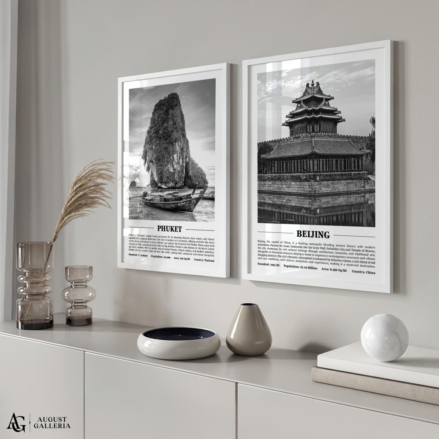 Beijing Black & White City Print