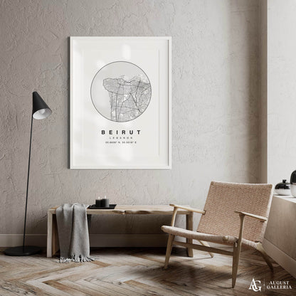 Beirut Minimalist Map