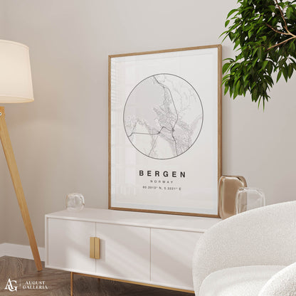 Bergen Minimalist Map