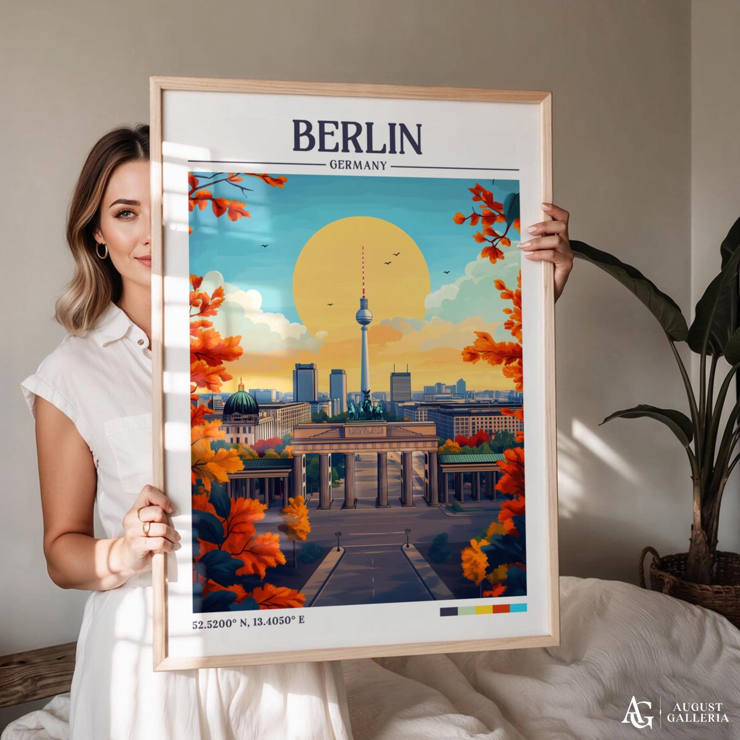 Berlin Germany Retro Travel Print