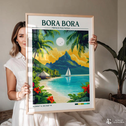 Bora Bora Retro Travel Print