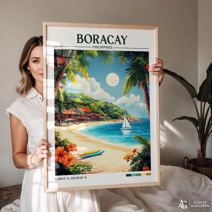 Boracay Philippines Retro Travel Print