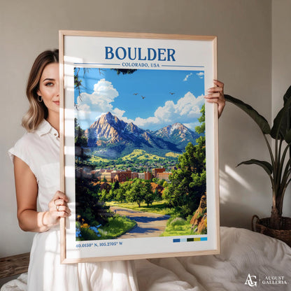 Boulder Colorado Retro Travel Print