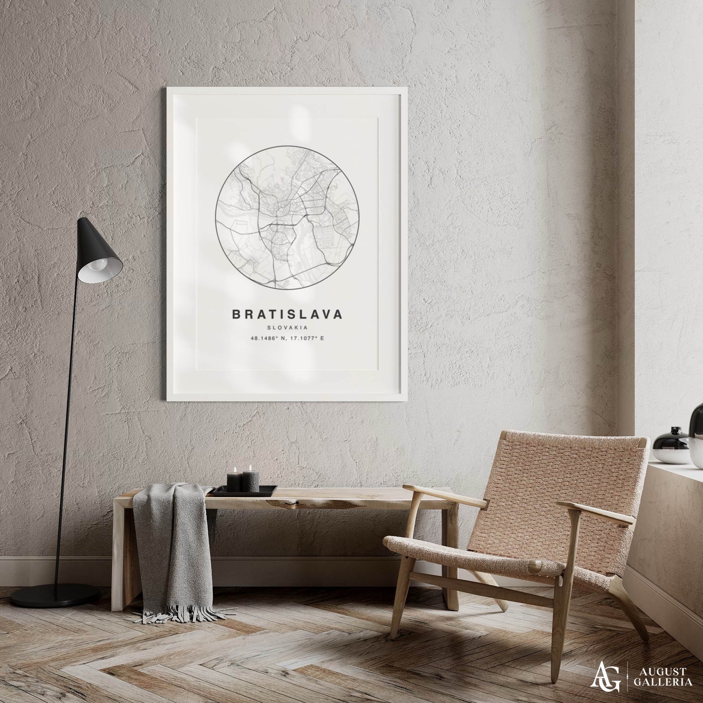 Bratislava Minimalist Map