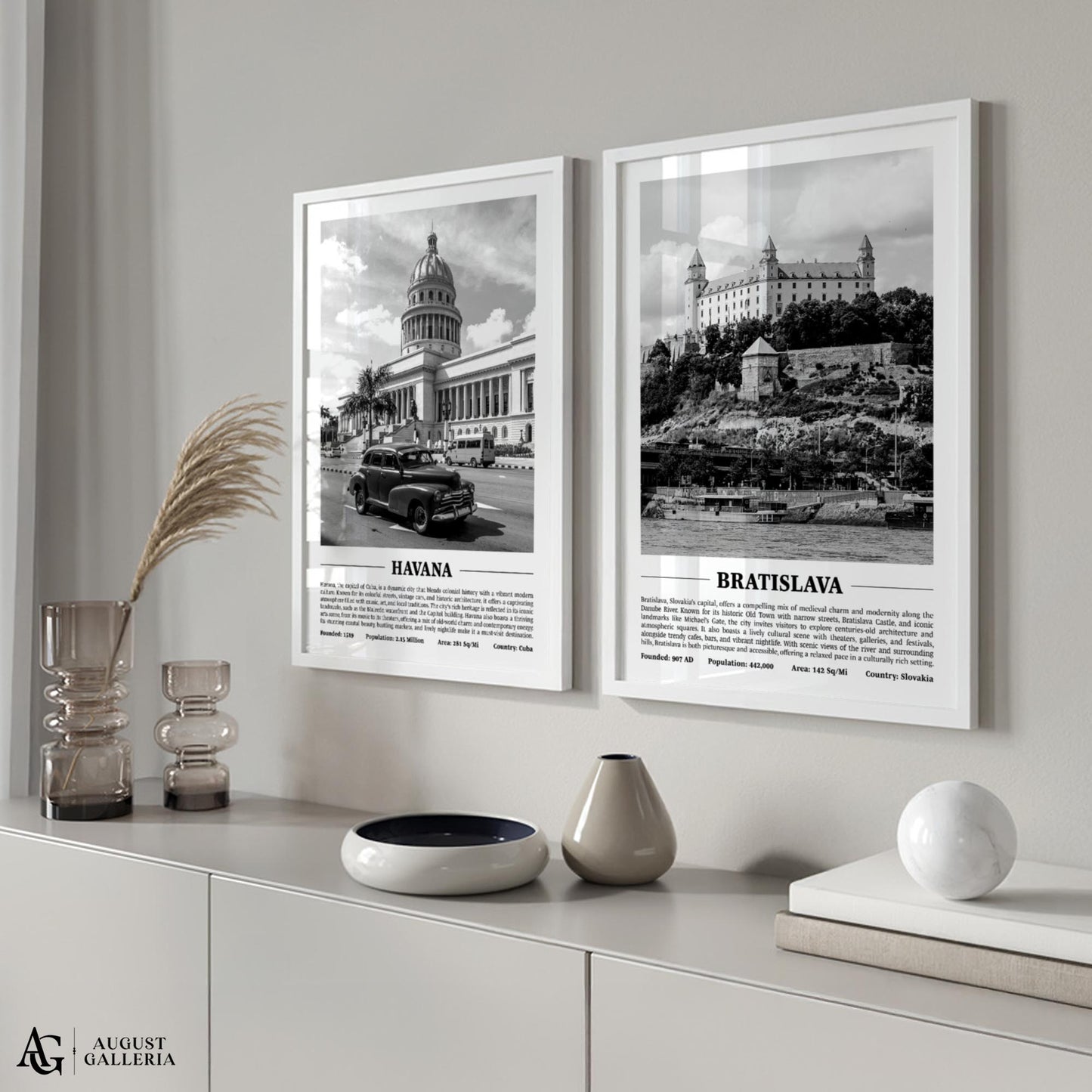 Bratislava Black & White City Print