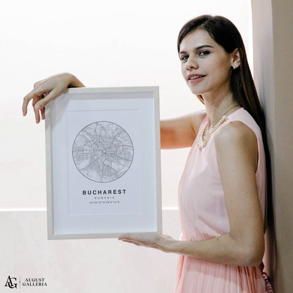 Bucharest Minimalist Map