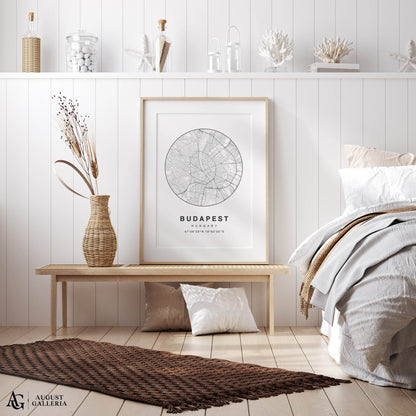 Budapest Minimalist Map