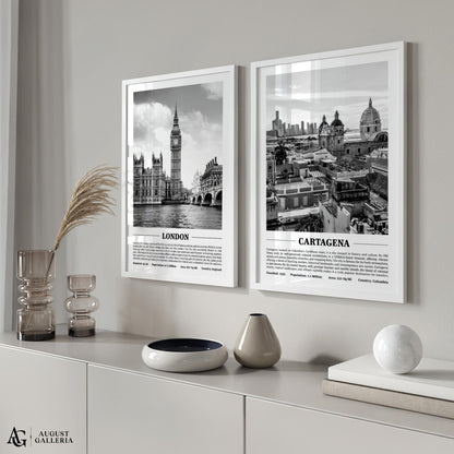 Cartagena Black & White City Print