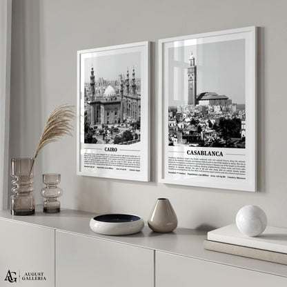 Casablanca Black & White City Print