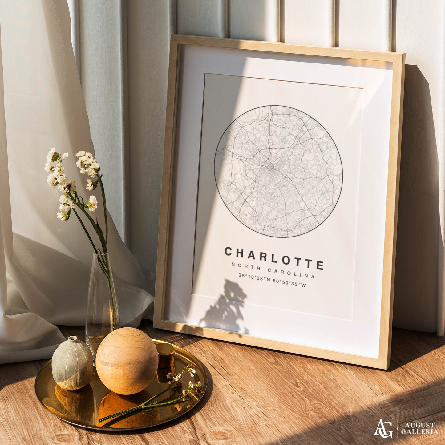 Charlotte Minimalist Map