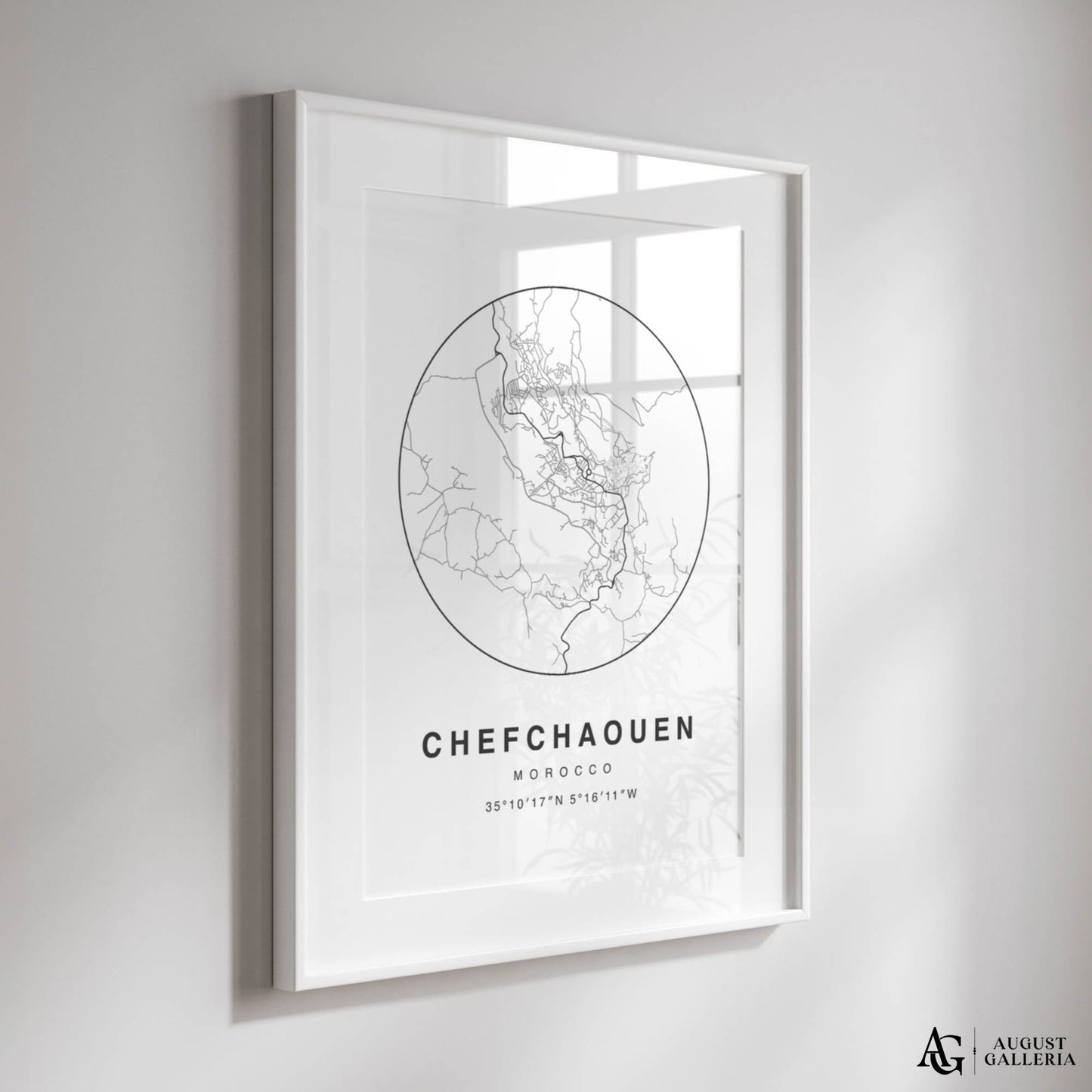 Chefchaouen Minimalist Map
