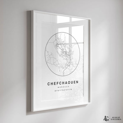 Chefchaouen Minimalist Map