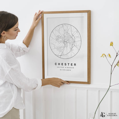Chester Minimalist Map