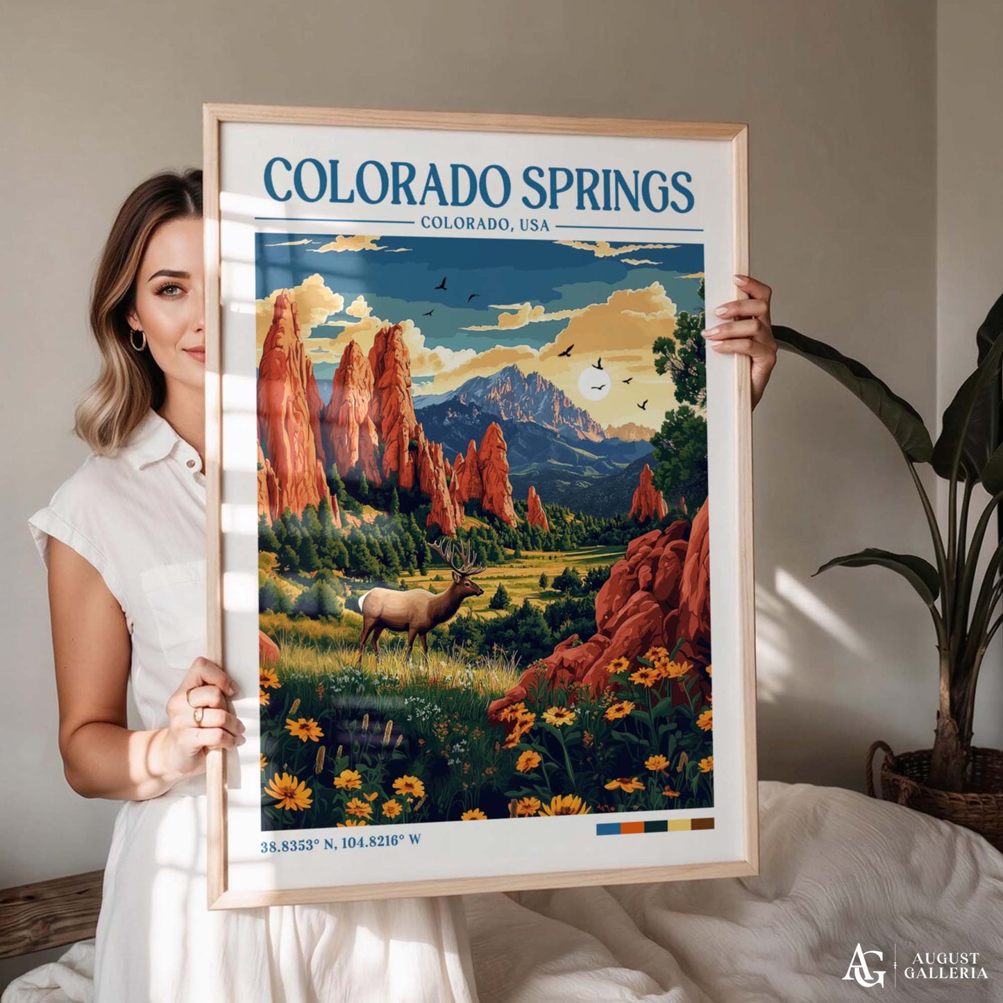 Colorado Springs Retro Travel Print