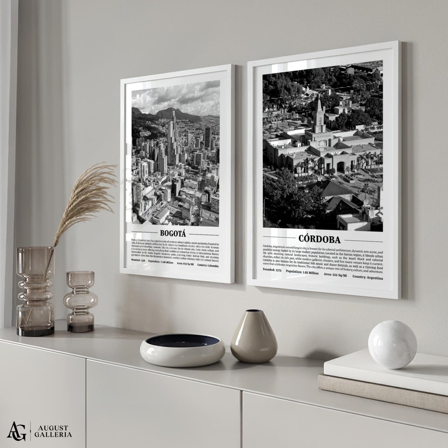 Córdoba Black & White City Print